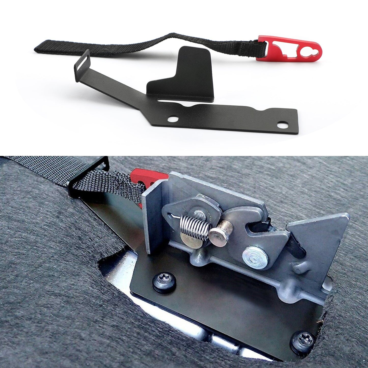 Ford Super Crew F-150 2009-2018 Kit di rilascio del sedile posteriore 1 pezzo cinturino rosso