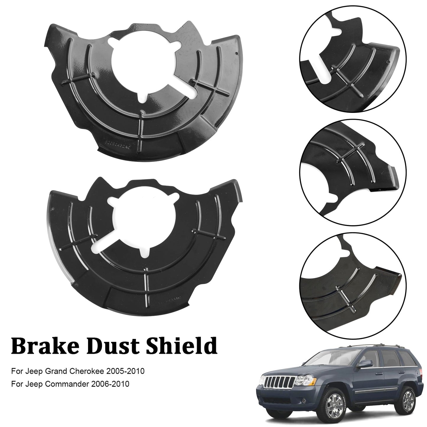 Parapolvere freno anteriore destro + sinistro per Jeep Grand Cherokee Commander 2005-2010