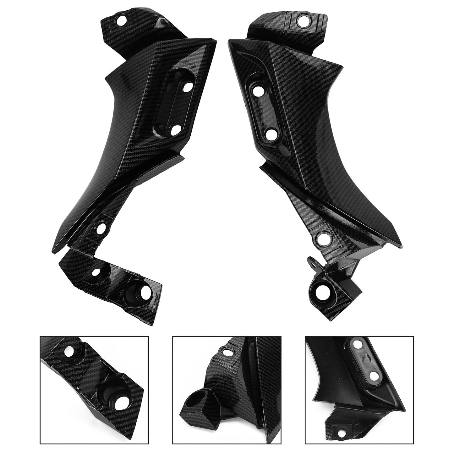 Carena carenatura pannello centrale telaio laterale per Yamaha YZF R1 2004-2006 Carbonio generico
