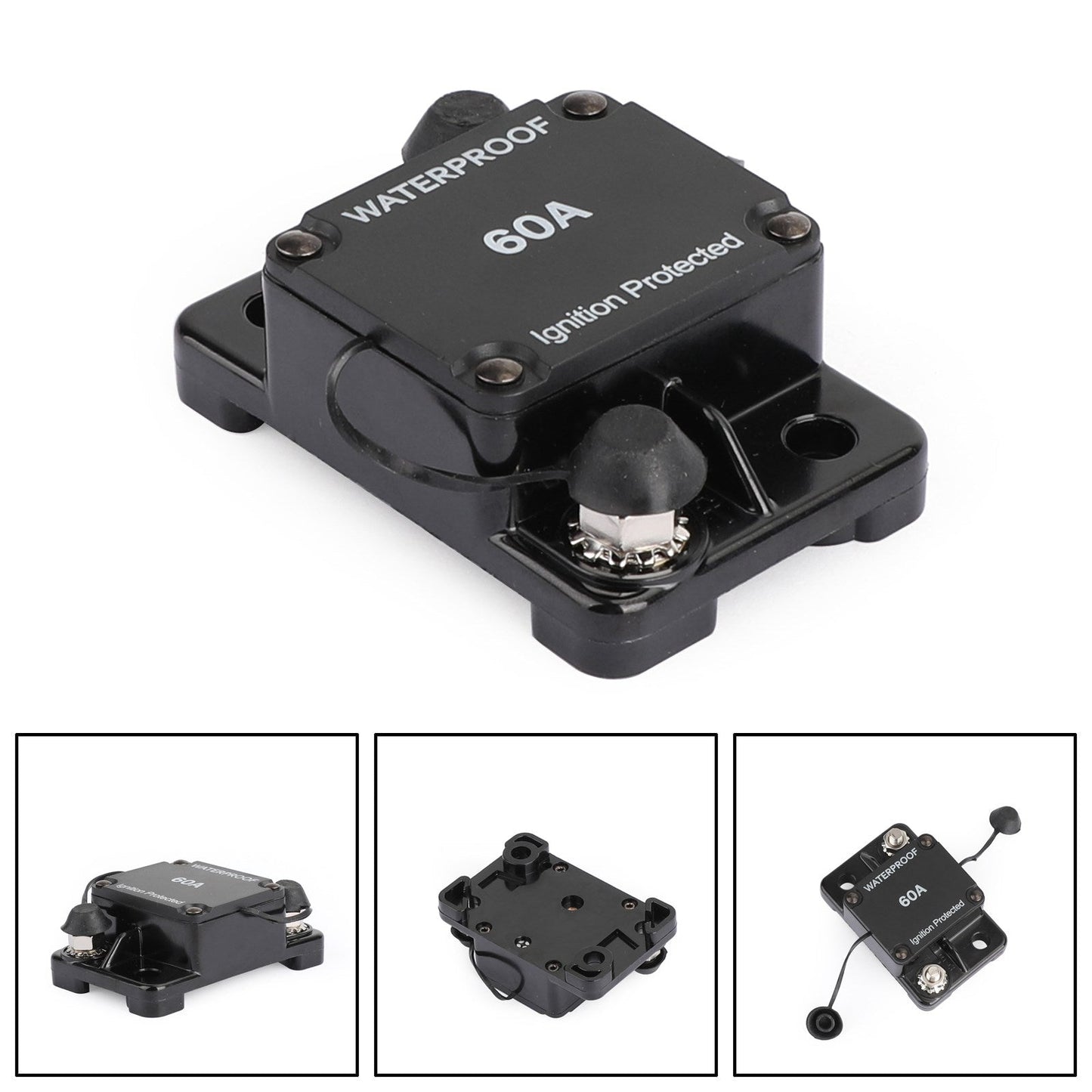 Fusibile interruttore automatico 60A AMP 12-48V DC Interruttore di ripristino automatico per barca per auto IP67