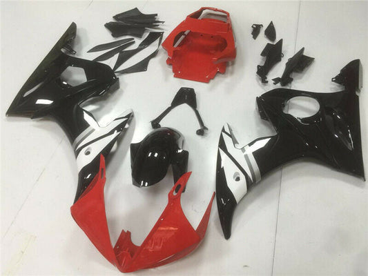 Amotopart 2005 Yamaha YZF R6 Cladding Red White Kit