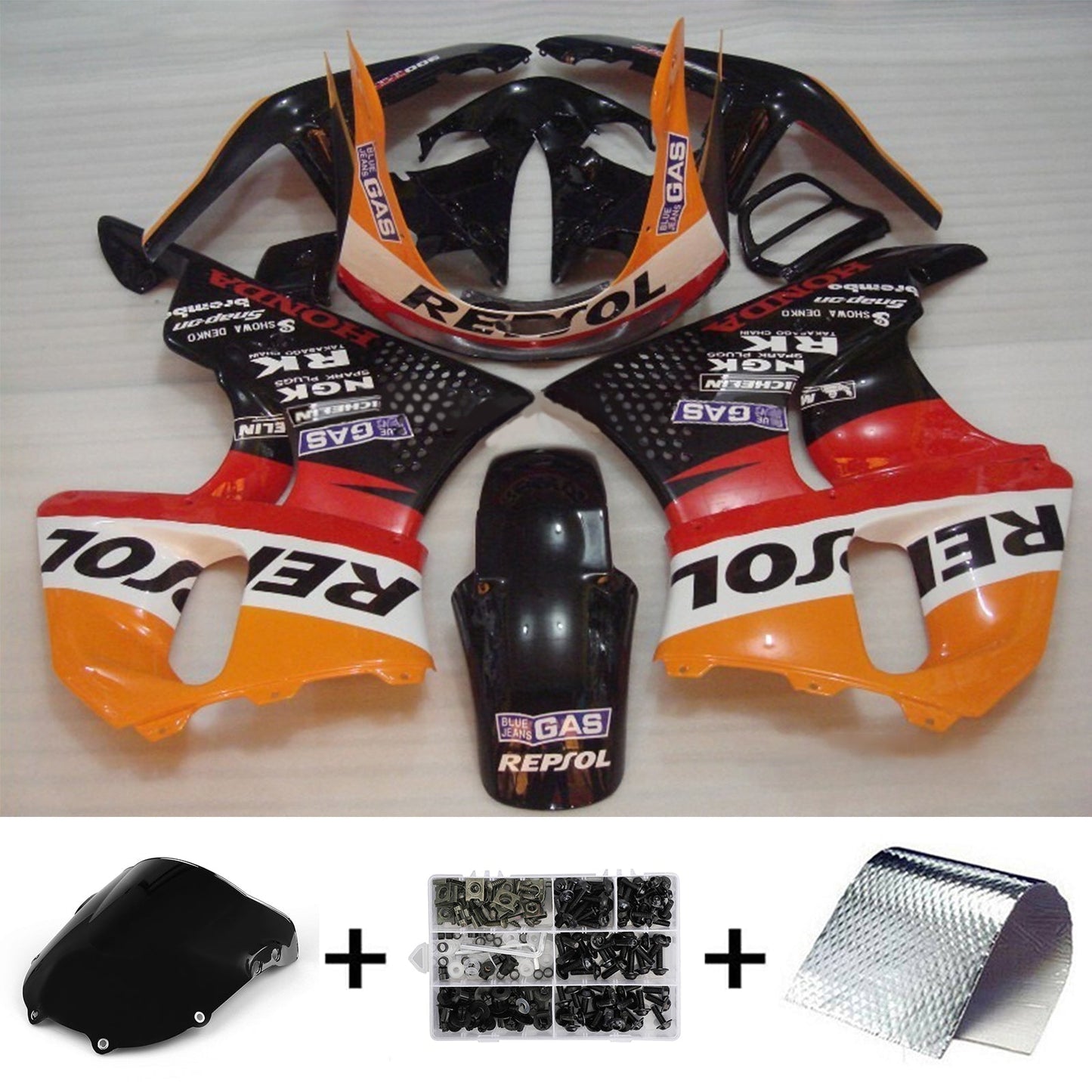 Amotopart Honda CBR900RR 893 1996-1997 Disory Kit Body Plastic Abs