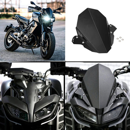 Parabrezza Parabrezza Scudo Protector Nero Per YAMAHA FZ 09 MT 09 2017-2020 Generico