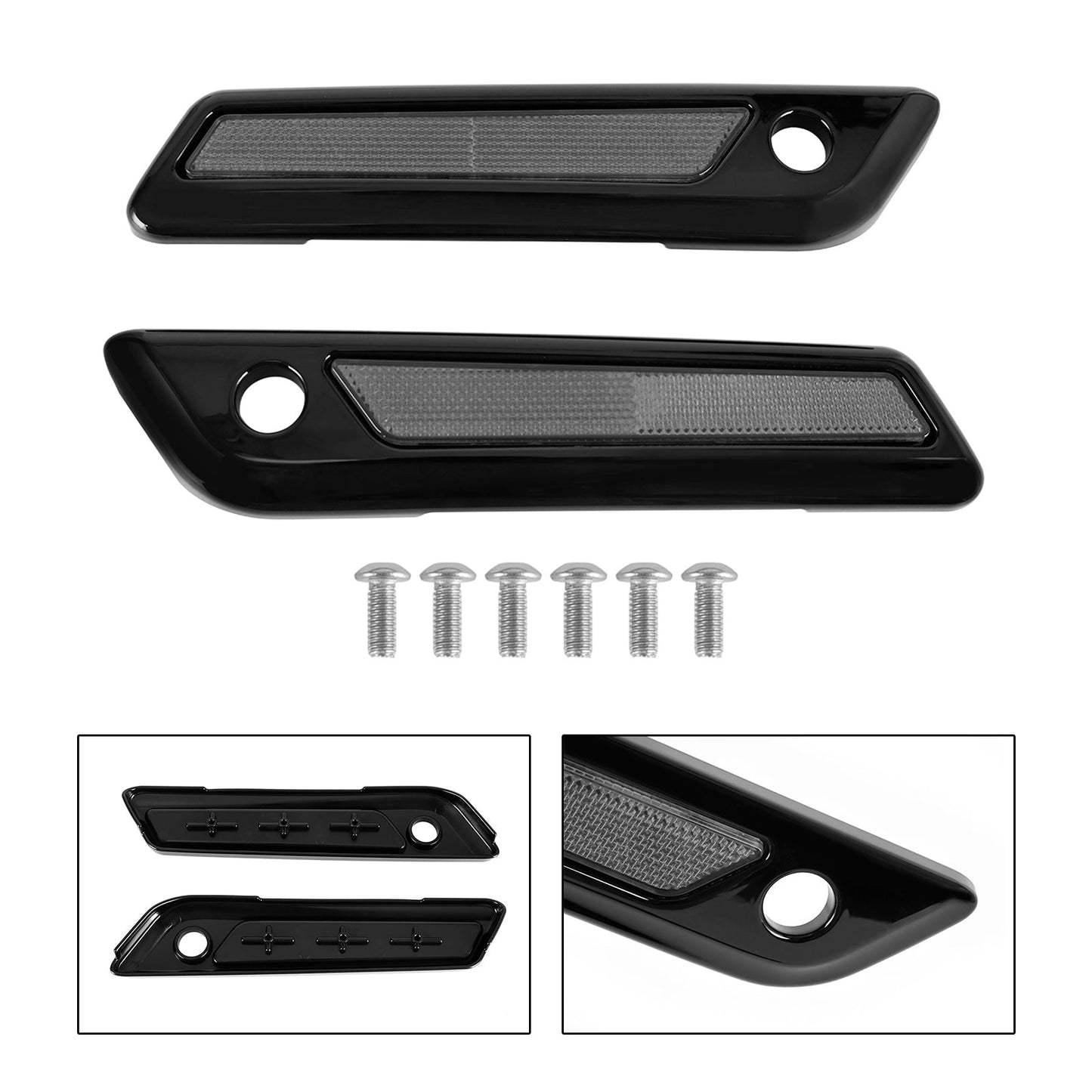 Coperchio del coperchio della chiusura della borsa laterale per bagagli laterali per Touring Road Glide King 14-23 Carbon_Gray