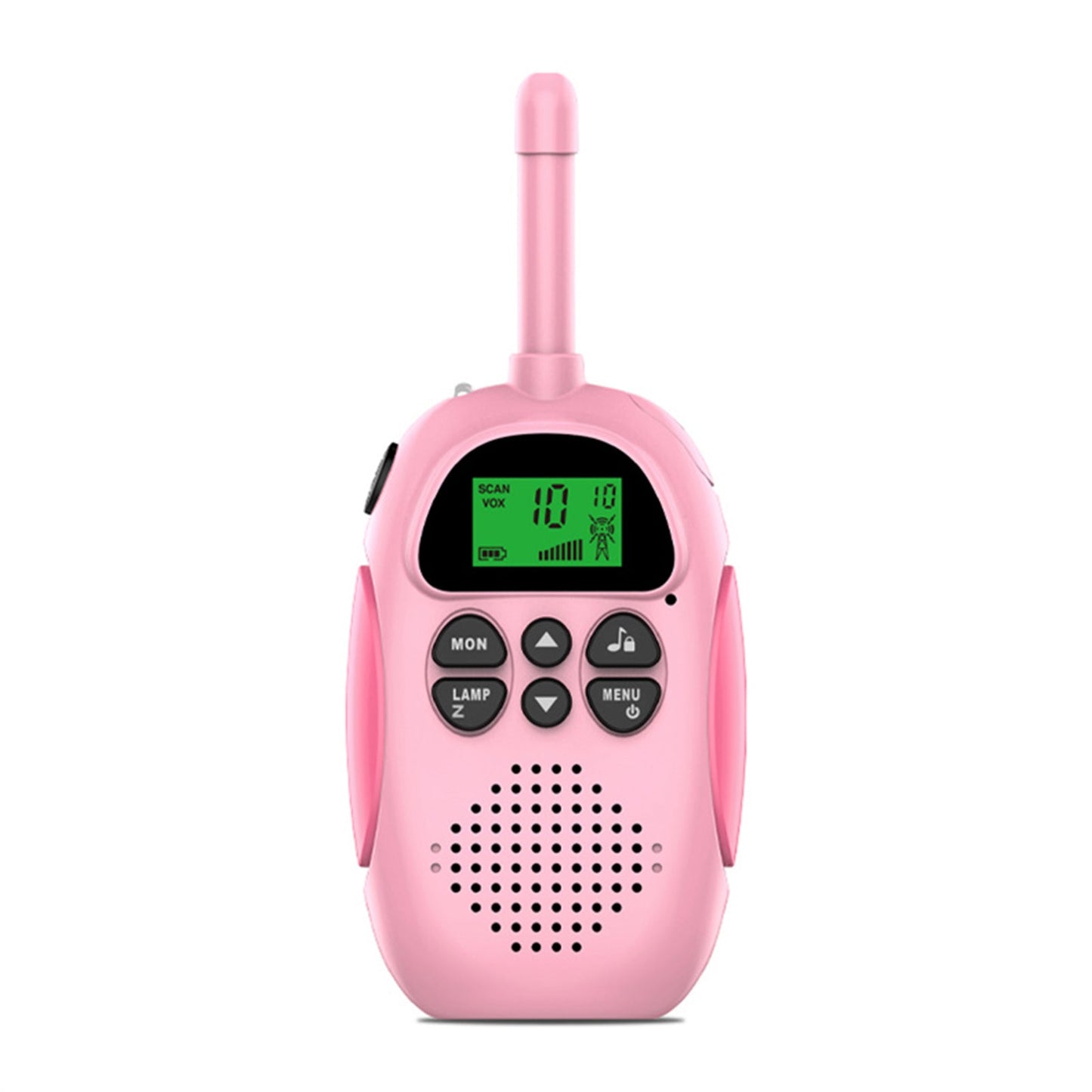 Confezione da 2 walkie talkie per bambini 22 canali radio a 2 vie portata 3 km palmare originale