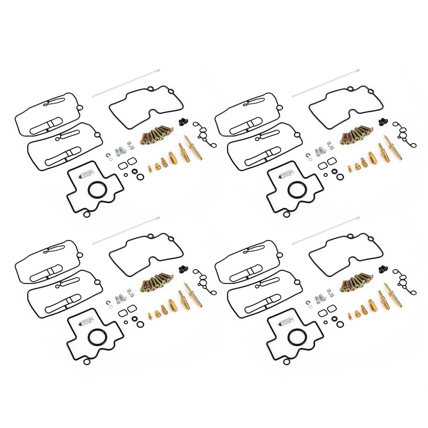 4X Carburatore Carb Rebuild Kit di riparazione adatto per Yamaha YFZ450 2004-2009 Generico