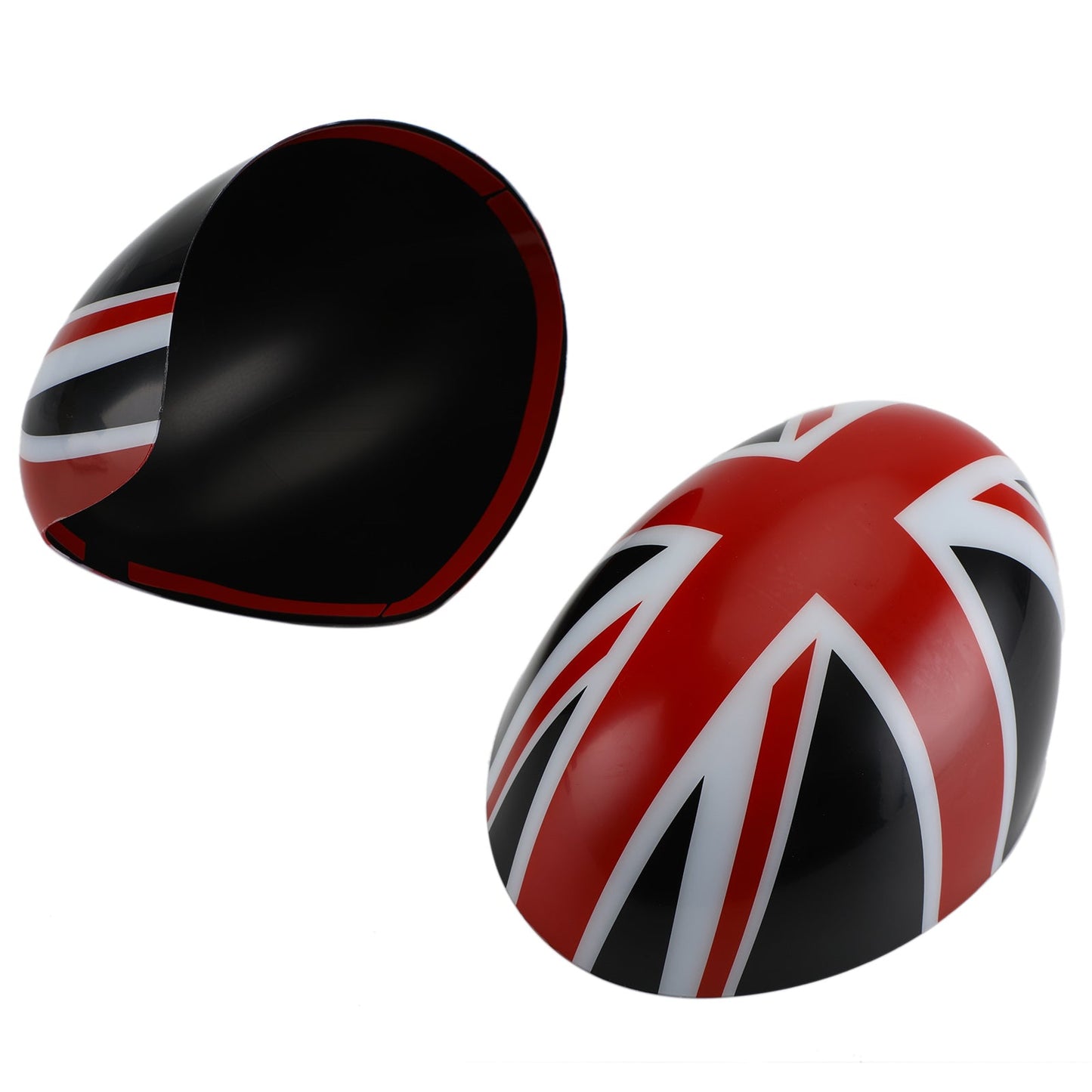MINI Cooper R55 R56 R57 2 copri specchietti con bandiera britannica Union Jack nero/rosso