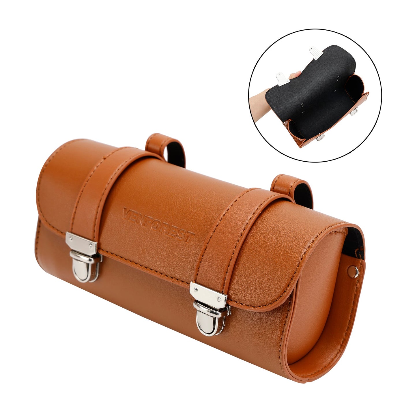 Borsa porta attrezzi per borsa laterale Borsa anteriore addensata per manubrio universale per moto
