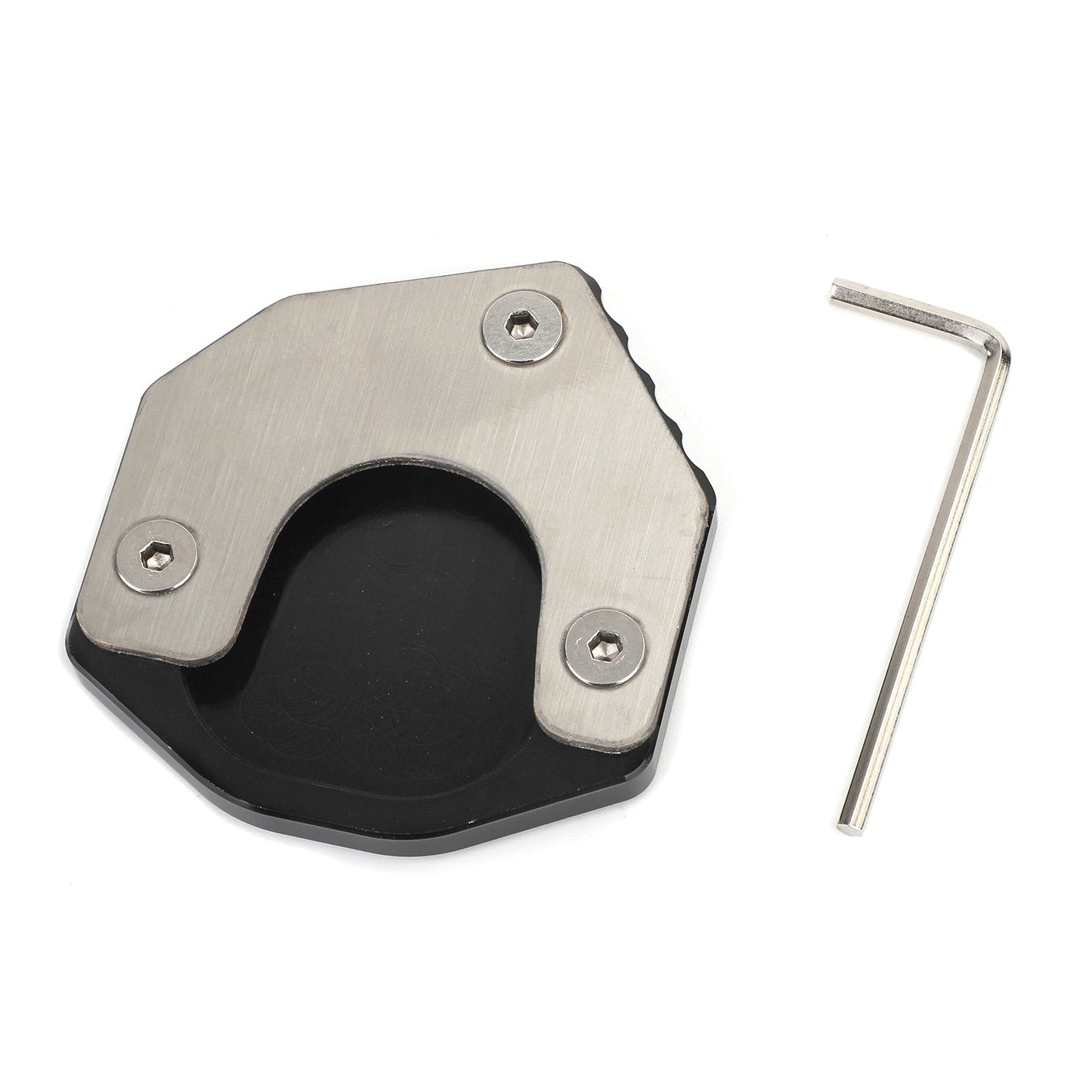 Cavalletto Laterale Allarga Piastra Pad per SUZUKI DRZ400S/E DRZ400SM 2000+ Nero Generico