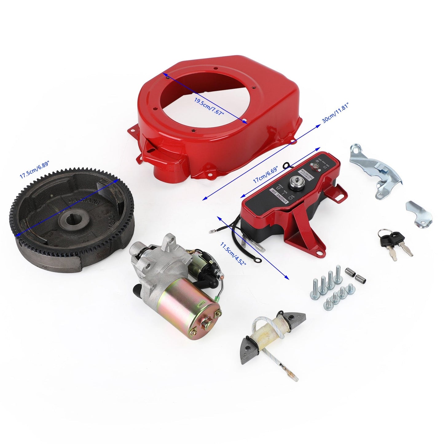 Kit avviamento elettrico Coperchio ventola accensione avviamento per kit volano Honda GX160 GX200