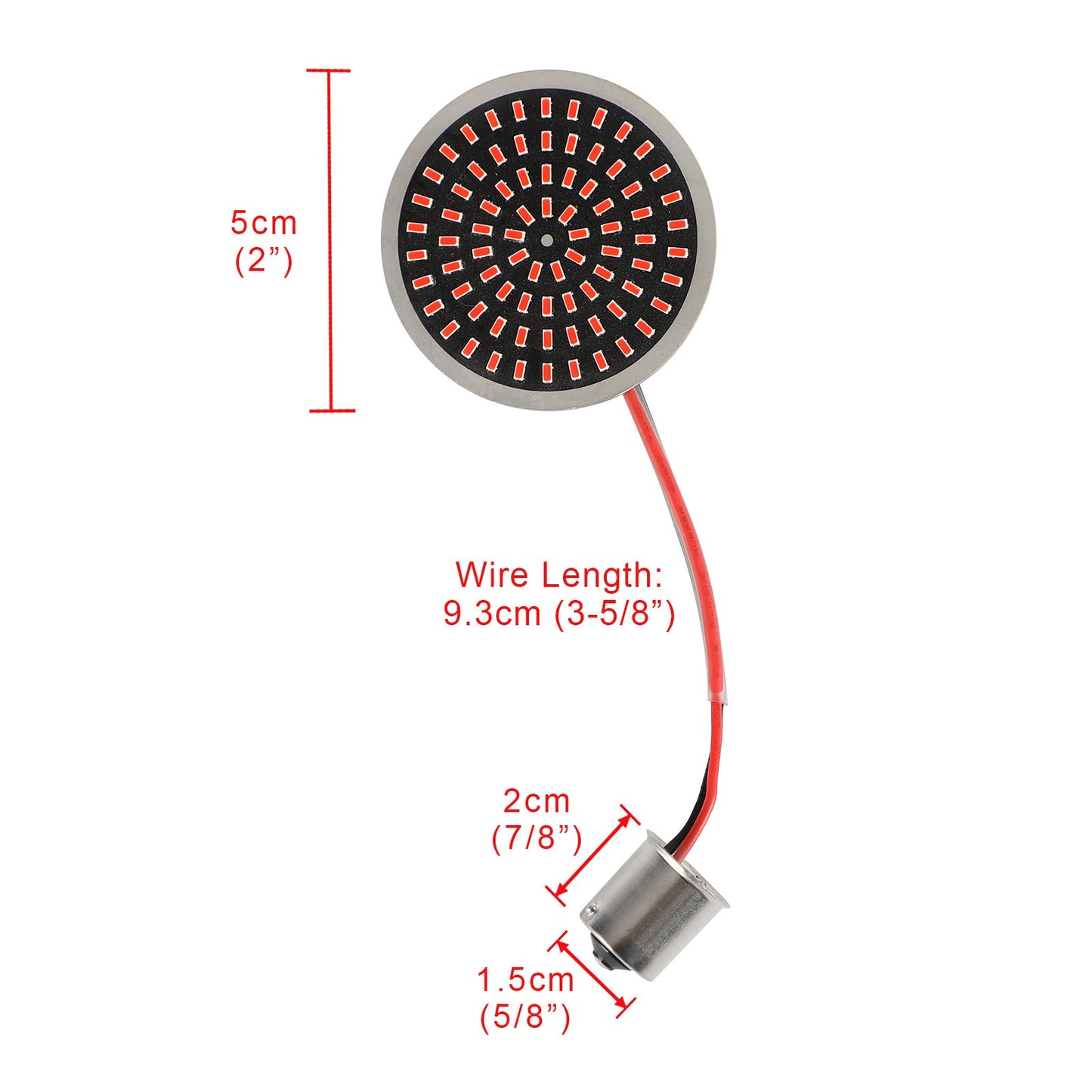 1156 LED Indicatori di direzione per indicatori di direzione Lampada adatta per Softail Touring Dyna Sportster Generico