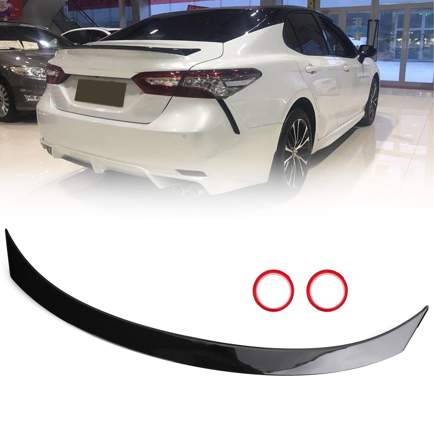 Spoiler posteriore nero lucido per Toyota Camry LE SE XSE XLE 2018-2023 generico