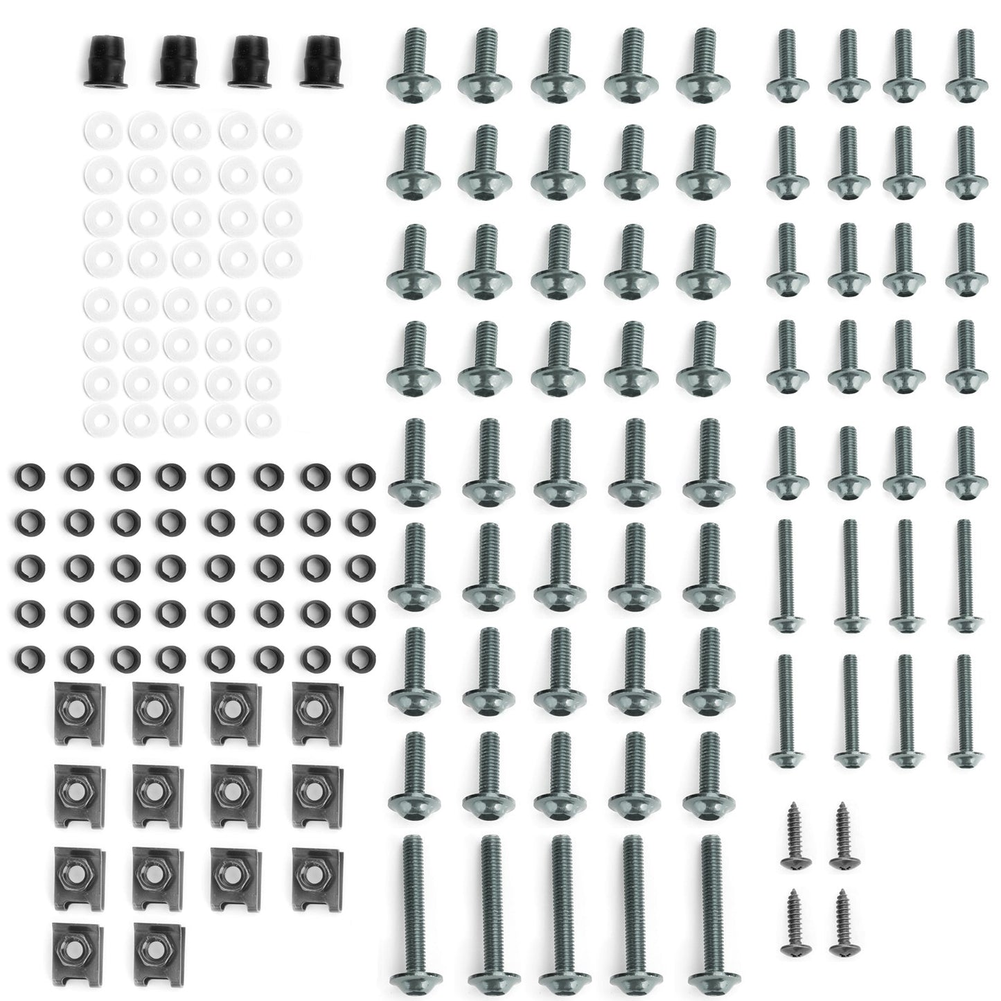 177PCS Kit bulloni per carenatura moto Sportbikes Viti di fissaggio M5/M6 Titanio