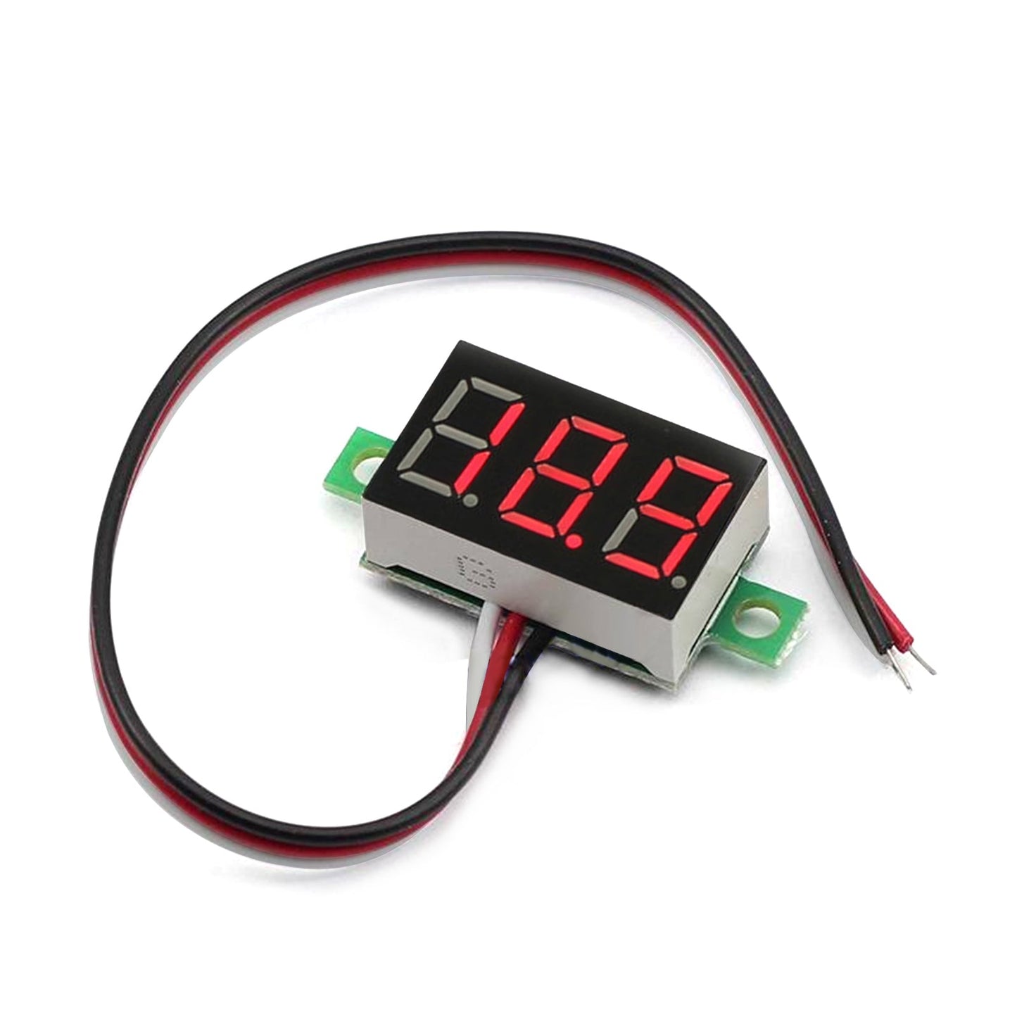 5x Mini DC 0-30V LED rosso Pannello voltmetro a 3 display digitale calibrabile