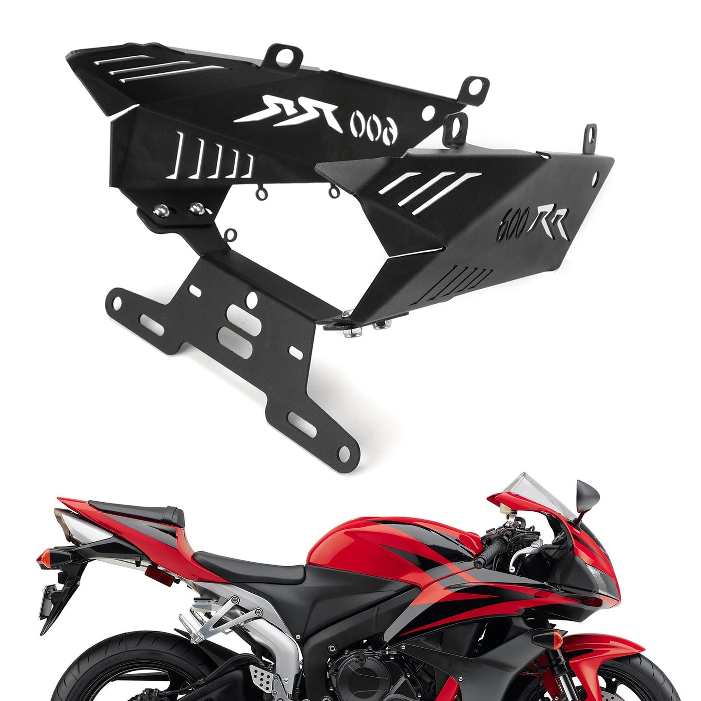 Staffa porta targa posteriore per HONDA CBR600RR 2007-2011 Generico