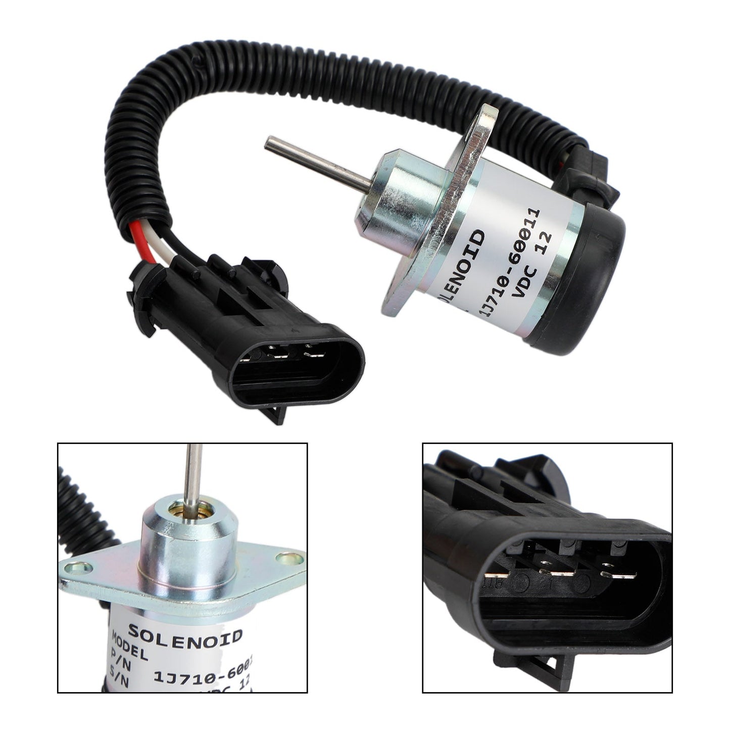 il solenoide del dispositivo di arresto 1J710-60011 12V si adatta al motore V2607 di Kubota