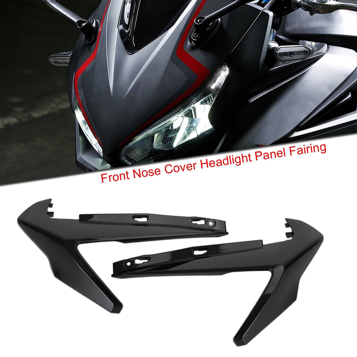 Honda CBR500R 2019-2021 Carenatura anteriore del pannello del faro della copertura del naso per il nero generico
