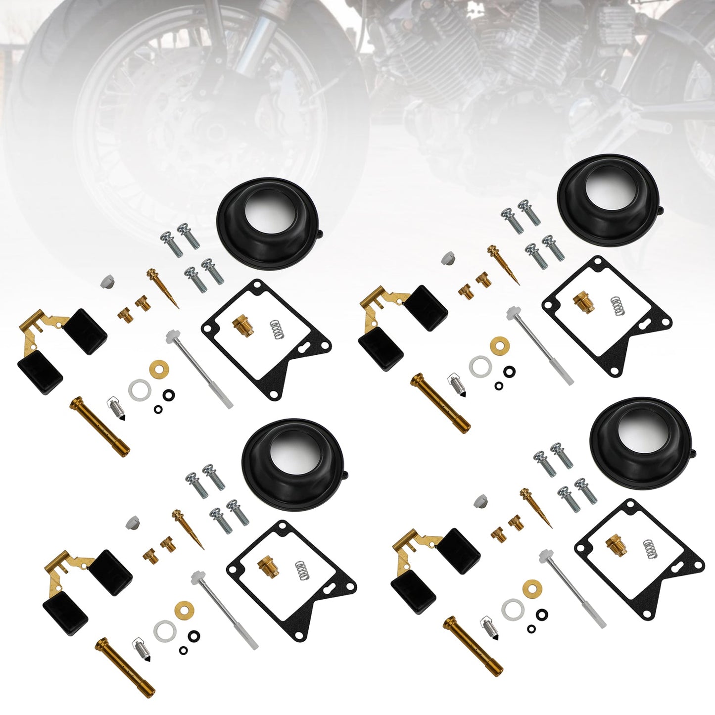 4X 1981-1983 Yamaha Virago 750 XV750 Carburatore Ricostruzione Kit di Riparazione