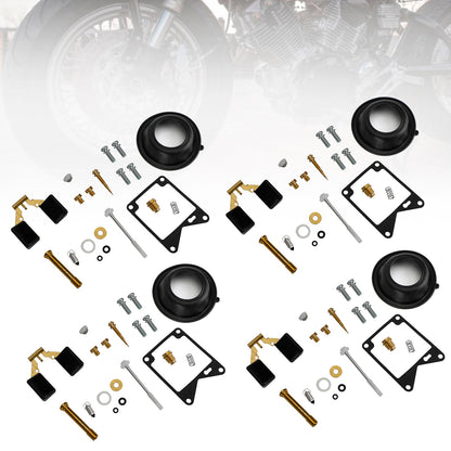 4X 1981-1983 Yamaha Virago 750 XV750 Carburatore Ricostruzione Kit di Riparazione