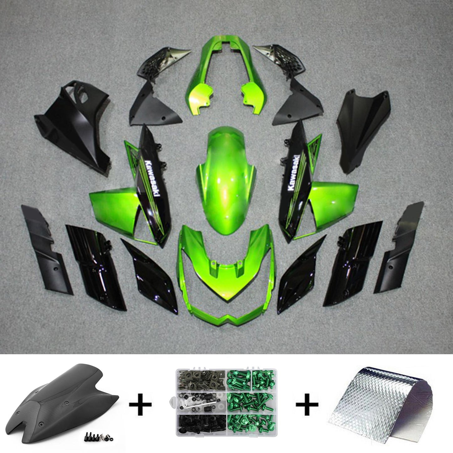 Amotopart Kawasaki Z1000 2010-2013 Kit carena Carrozzeria Plastica ABS