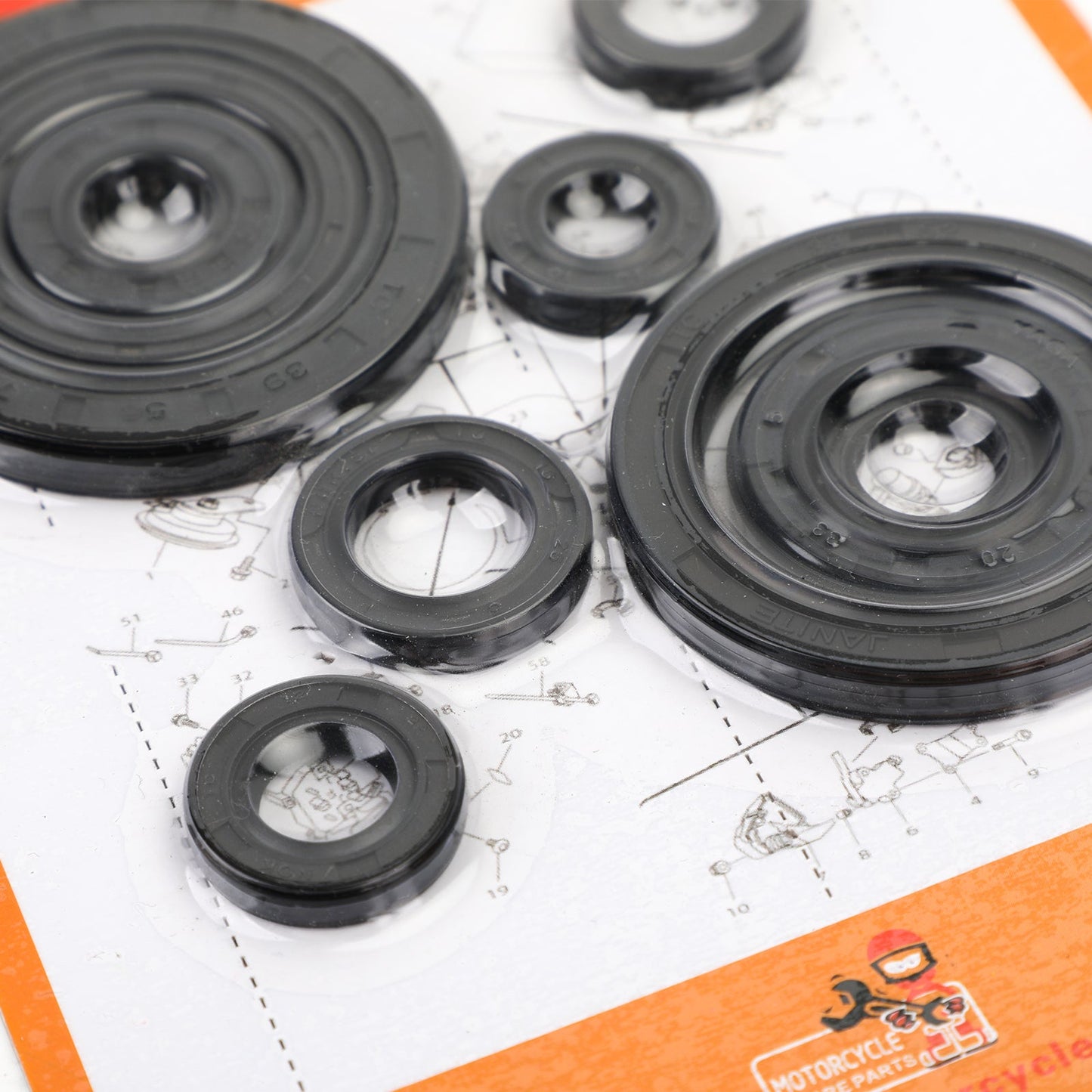 10pcs kit paraolio motore impostato per Honda CRF250R 2004-2009 CRF250X 2004-2017 generico