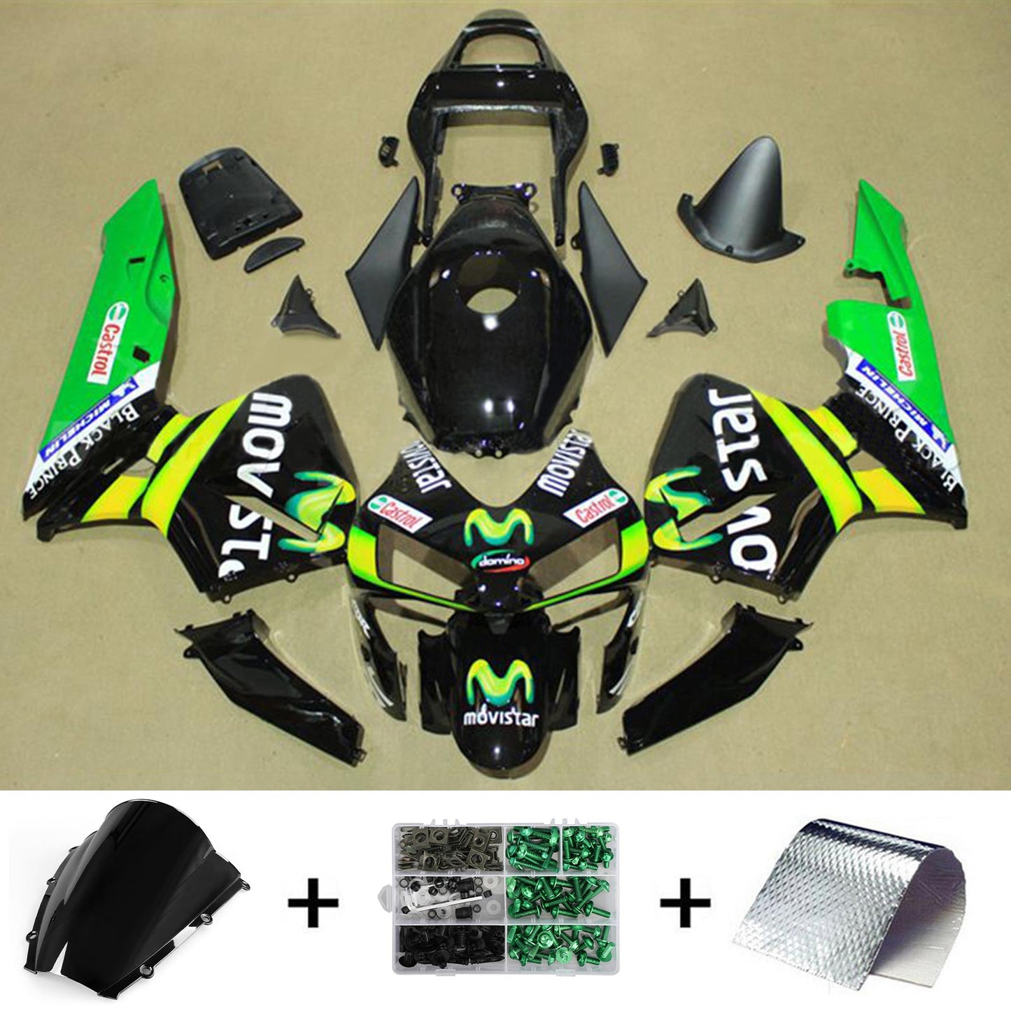 Amotopart Honda CBR600RR 2003-2004 F5 Kit carena Carrozzeria Plastica ABS