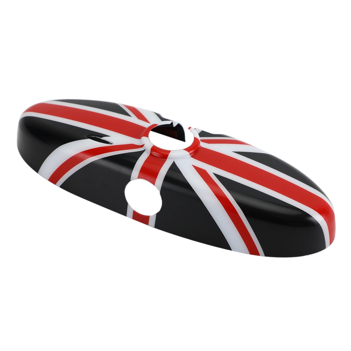 Copertura per specchietto retrovisore Union Jack UK Flag per MINI Cooper R55 R56 R57 Nero/Rosso