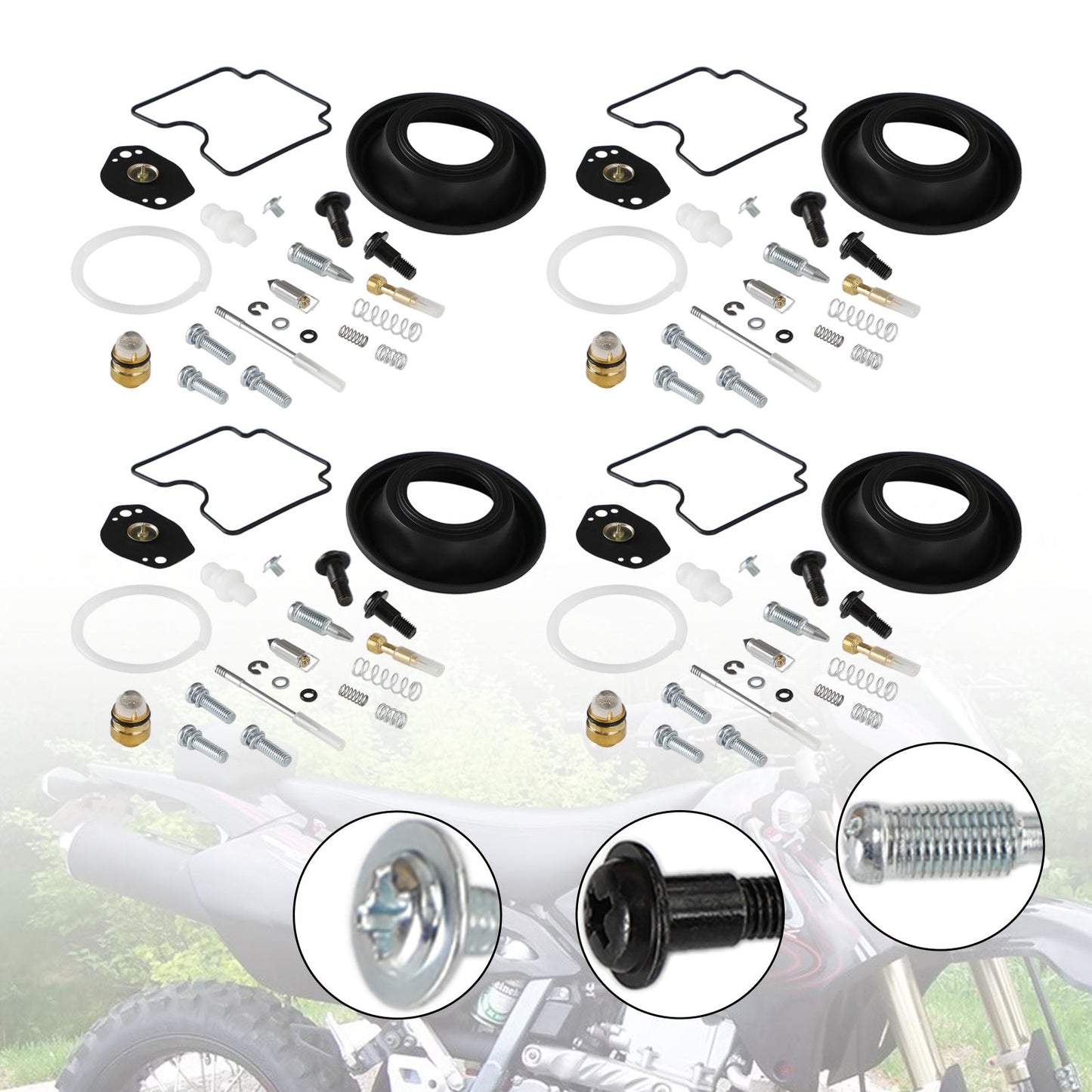 Suzuki DRZ400 DRZ400E DRZ400S DRZ400SM 4X Carburatore Ricostruzione Kit di Riparazione