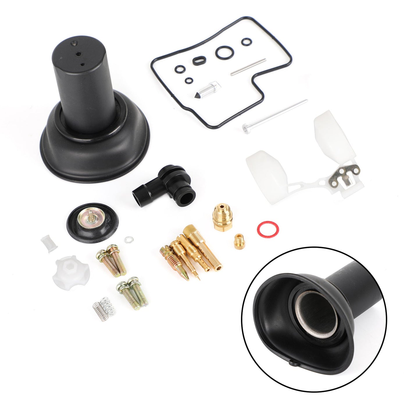 Carburatore Carb Rebuild Kit Con stantuffo e galleggiante adatto per Honda VLX600 Steed 600 Generico