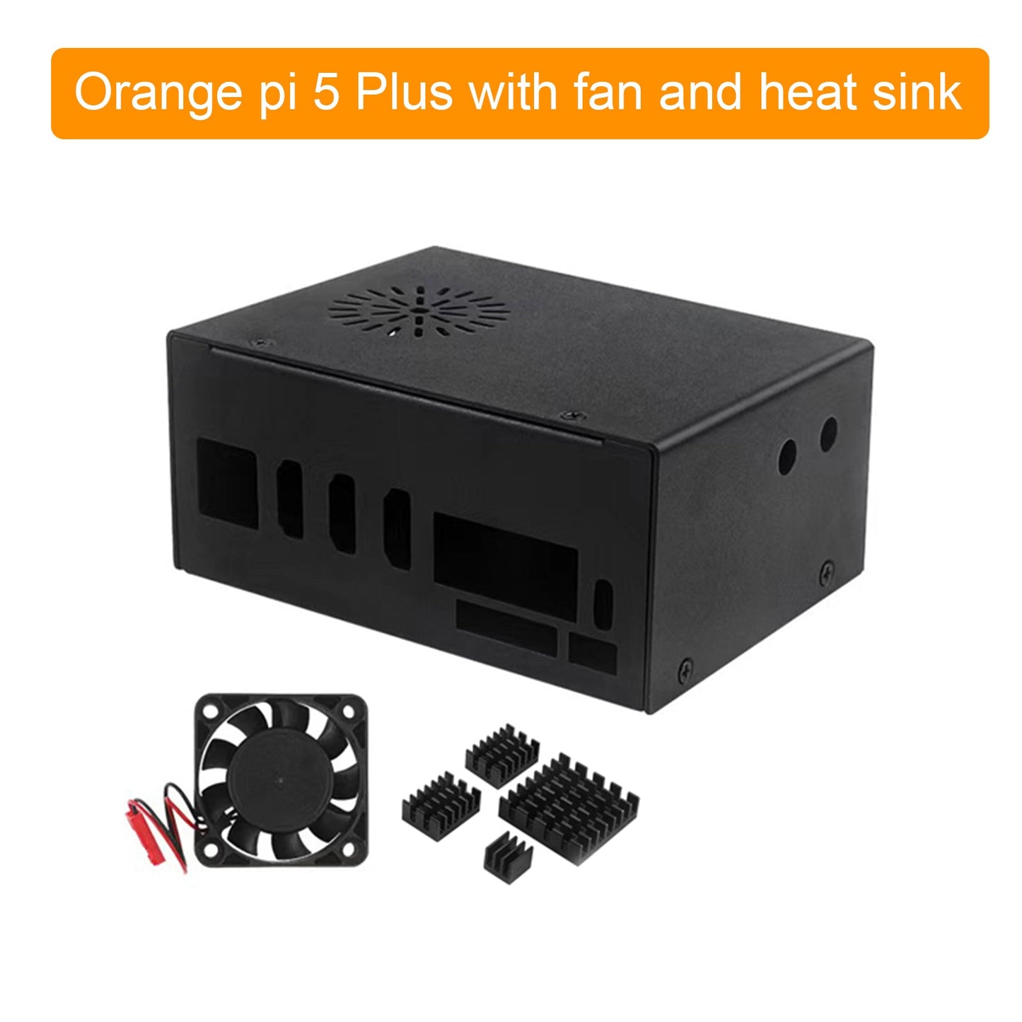 Case di raffreddamento in metallo Orange pi 5 Plus con ventola e antenna esterna WIFI