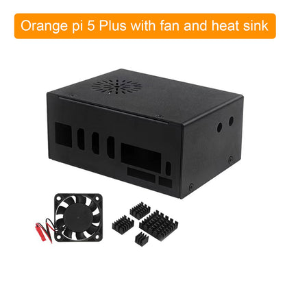 Case di raffreddamento in metallo Orange pi 5 Plus con ventola e antenna esterna WIFI