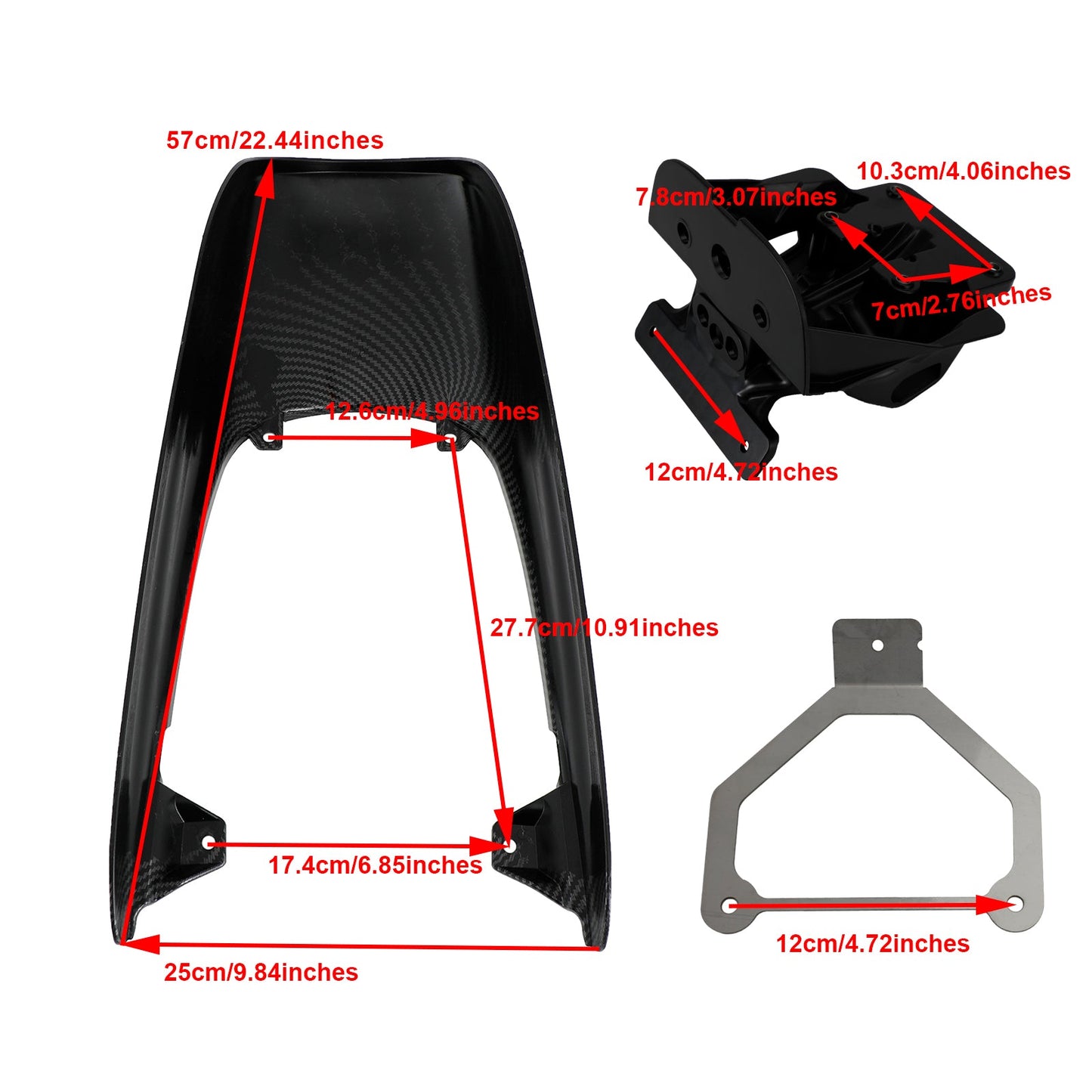 2018-2022 Kawasaki Z900RS Carenatura coda + staffa targa