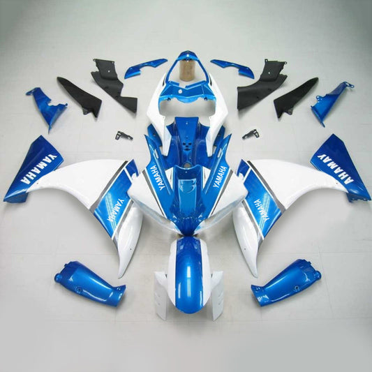 Amotopart Yamaha 2012-2014 YZF 1000 R1 Kit di spostamento bianco blu