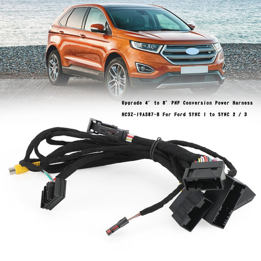 Cablaggio di alimentazione di conversione PNP da 4 "a 8" HC3Z-19A387-B per Ford SYNC 1 a SYNC 2/3 generico