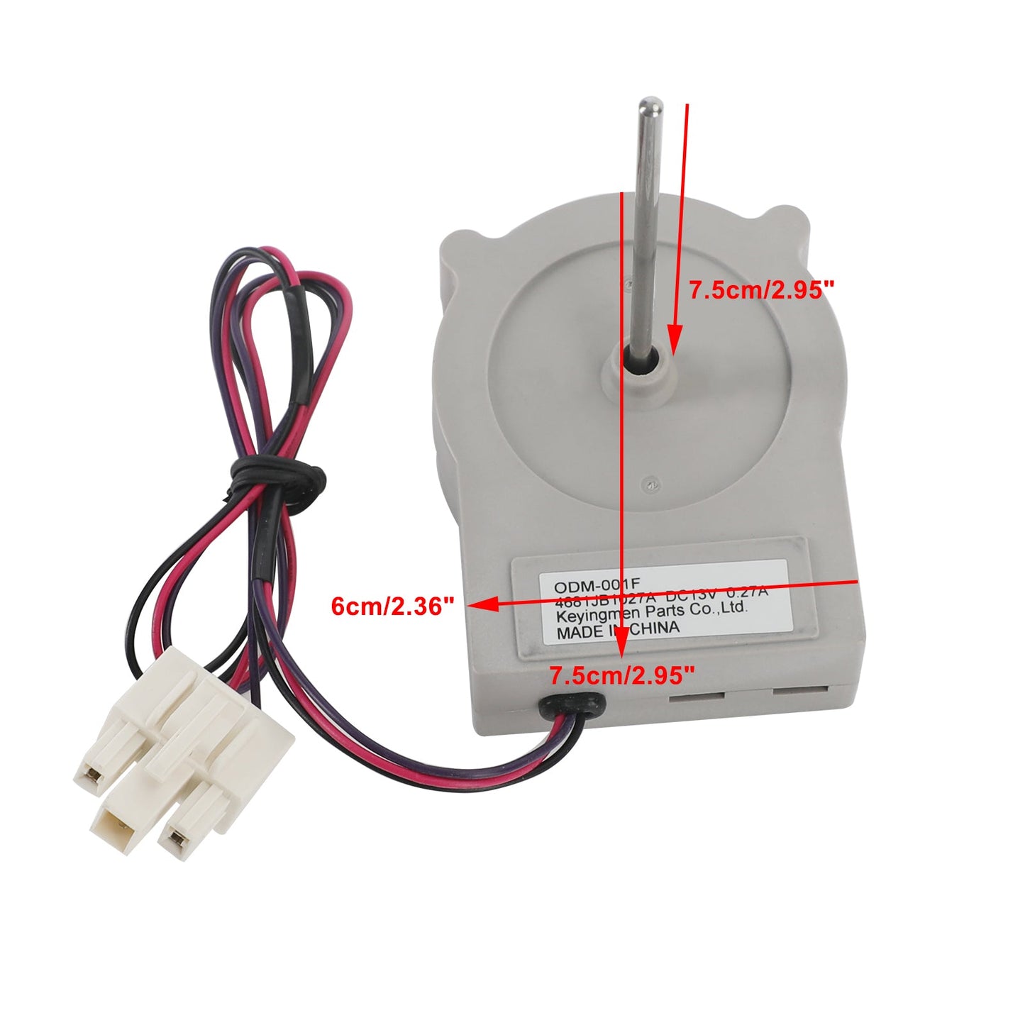 Motore del ventilatore dell“evaporatore del congelatore del frigorifero CC 13V per il frigorifero LG 4681JB1027A