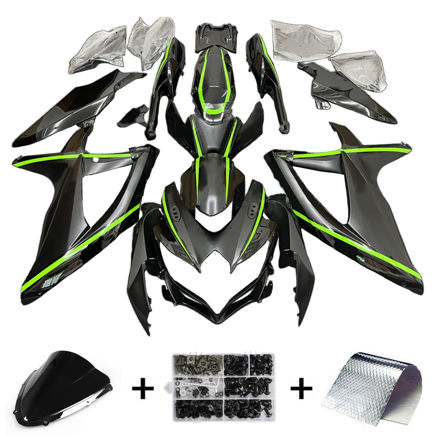 Amotopart Kit carena Suzuki GSXR 600/750 2008-2010 K8 Carrozzeria Plastica ABS
