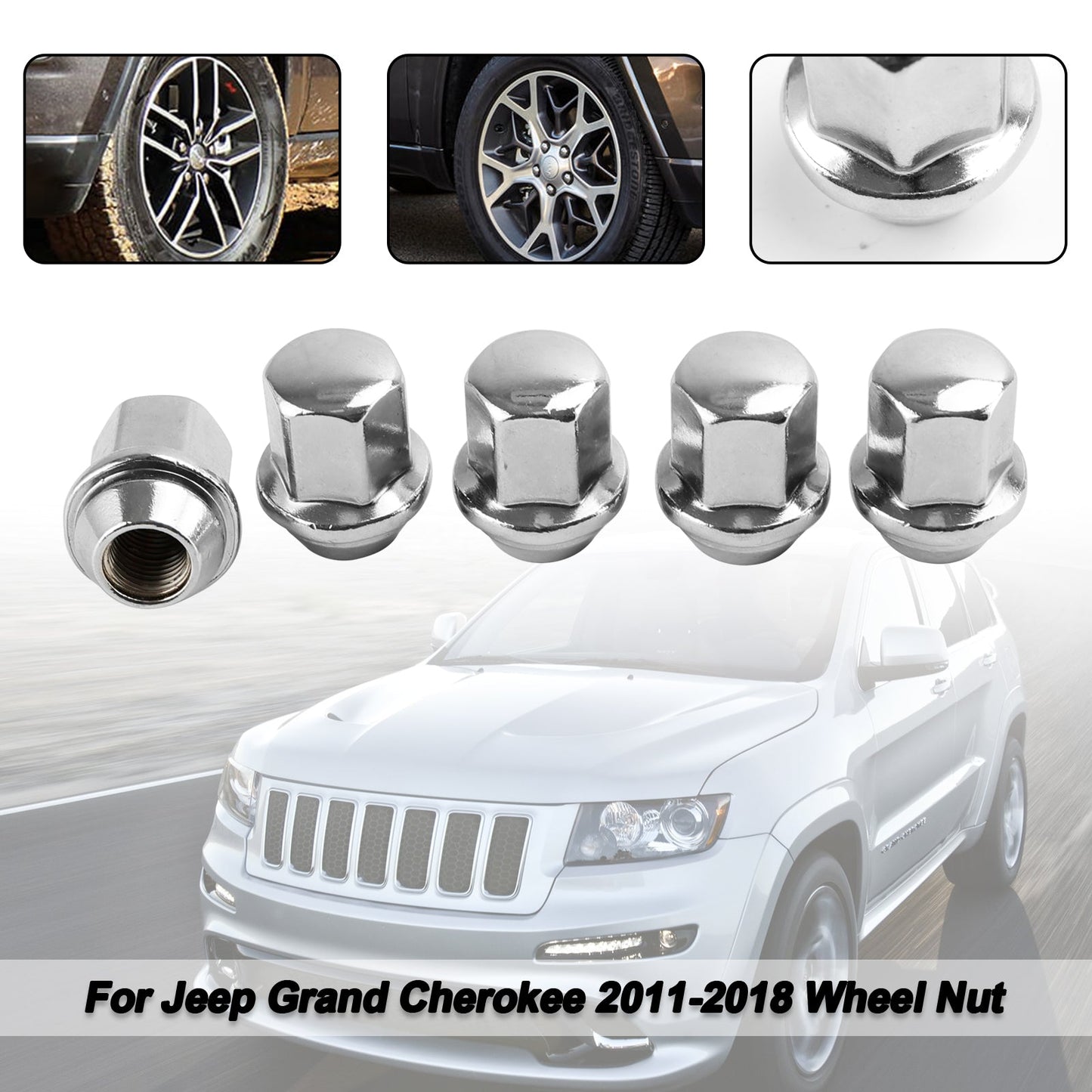 Dadi da 5 pezzi adatti per Ram 1500 per Jeep Grand Cherokee Wrangler 2012-2018 14x1.5