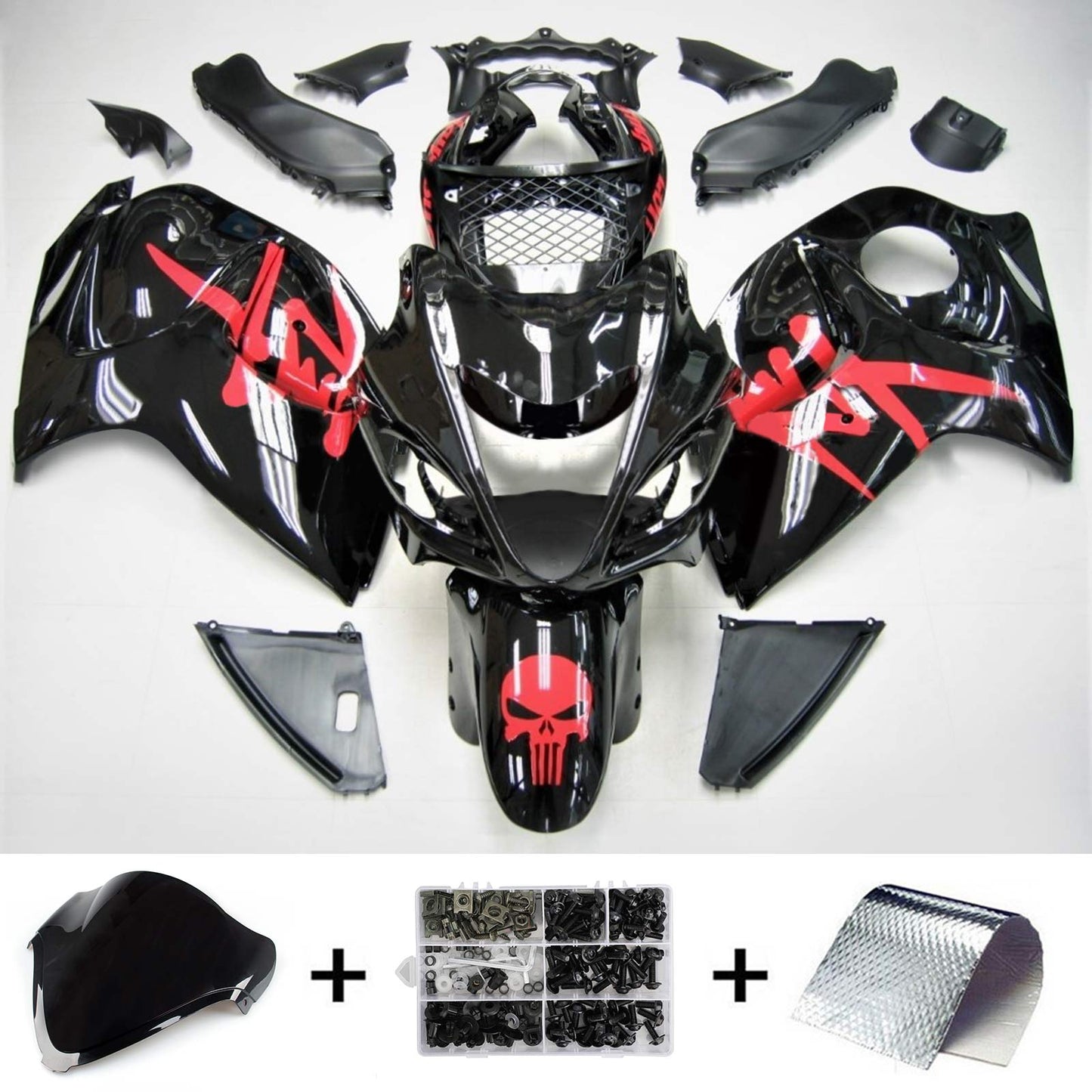 Suzuki Hayabusa GSXR1300 2008-2020 Kit Carenatura Carrozzeria Plastica ABS