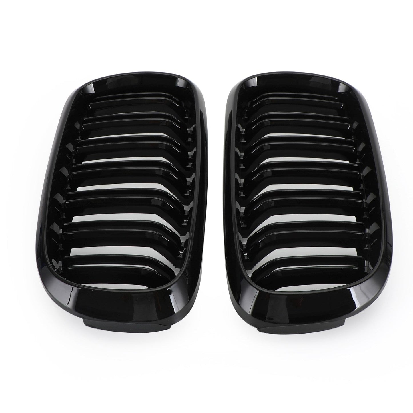Griglia del rene anteriore doppia nera lucida per BMW X5M F85 X6M F86 X5 F15 X6 F16 13-18 Generico