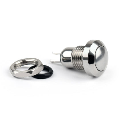 1 Pz 8mm Mini 1NO 2Pin Metallo Momentaneo Interruttore a Pulsante 3A/250V Per Auto/Barca
