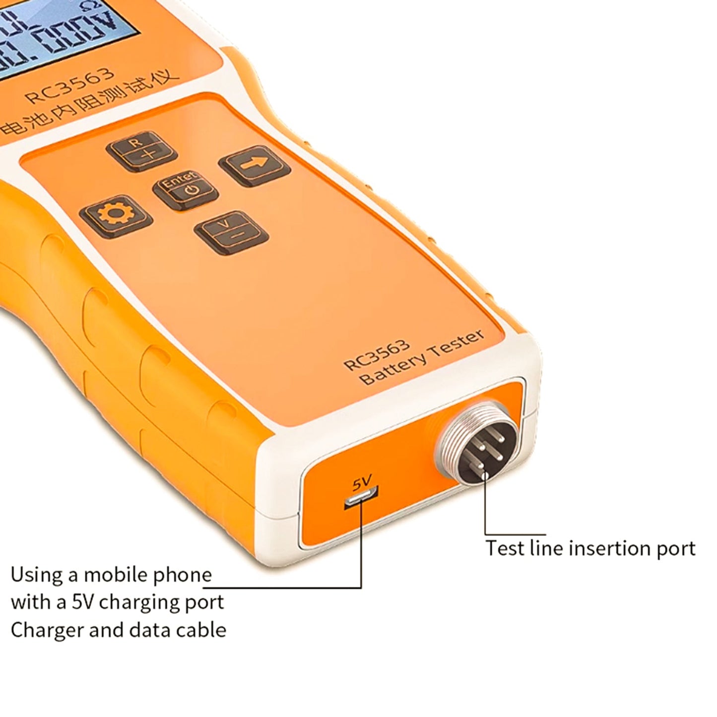 RC3563 Rilevatore del tester di tensione della resistenza interna del misuratore di tensione della batteria