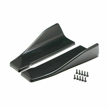 2 pezzi 35 cm gonna spoiler estensione labbro posteriore splitter a bilanciere alette ali in fibra di carbonio aspetto generico
