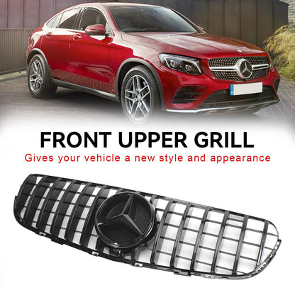 Mercedes Benz GLC X253 C253 2015-2019 Griglia Paraurti Anteriore Griglia Nero Lucido