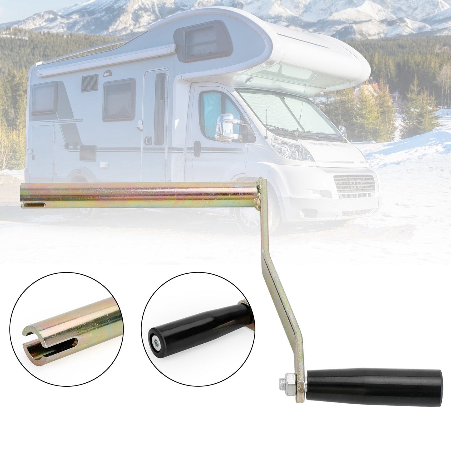 Manovella a bocca rotonda premium per camper pop-up - compatibile Coleman/Fleetwood