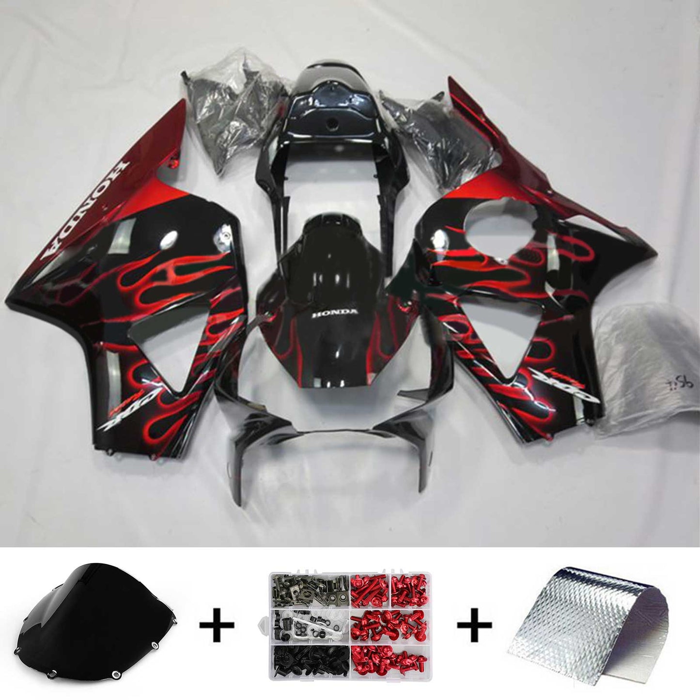 Amotopart Honda CBR954 2002-2003 Kit carena Carrozzeria Plastica ABS