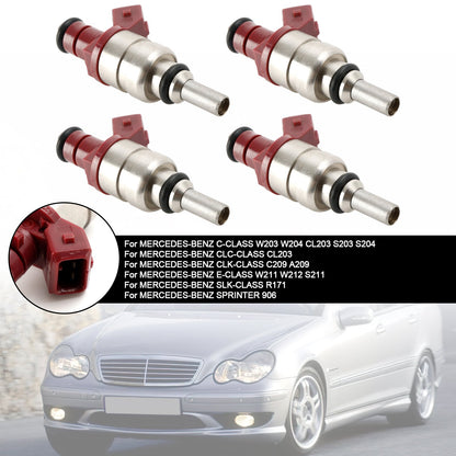 4PCS Iniettore di carburante A2710780023 Adatto per Mercedes Benz Classe C Classe CLK 1.8L