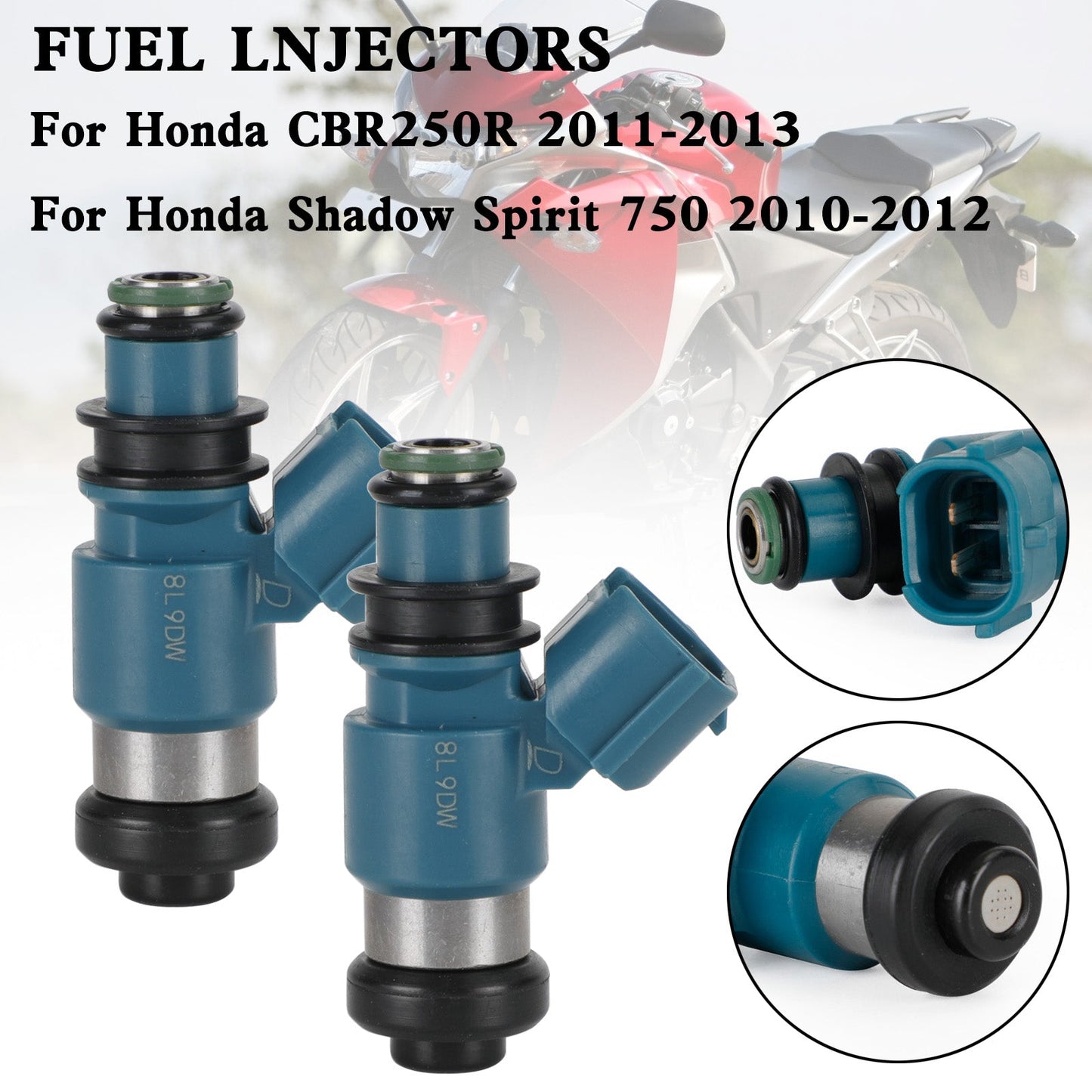 2PCS Iniettore di Carburante Per Honda CBR250R Shadow Phantom 750 16450-MFE-641 16450MFE641
