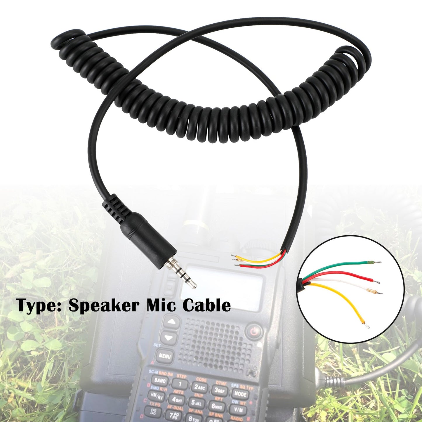 Cavo per microfono altoparlante a 4 fili per radio Yaesu VX120 HX290 HX400IS EVX-S24 FT270R