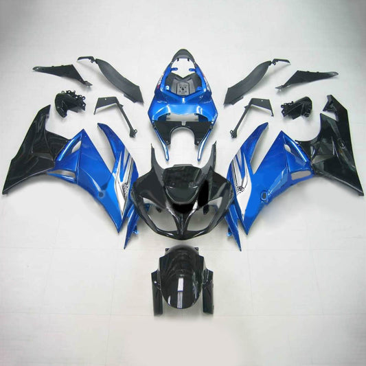 Amotopart Kawasaki 2009-2012 ZX6R 636 Kit di rivestimento nero blu