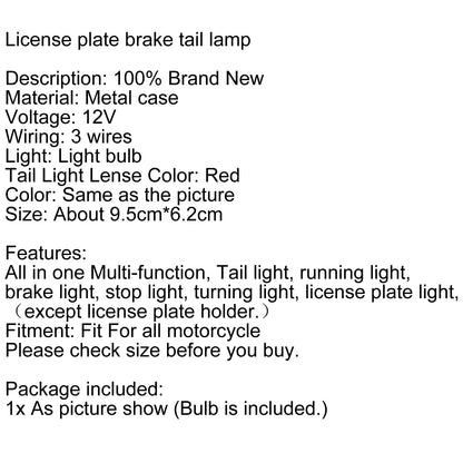 Le migliori offerte per Universal Motorcycle Rear License Plate Brake Single Tail Light Fit Harley Generic sono su ✓ Confronta prezzi e caratteristiche di prodotti nuovi e usati ✓ Molti articoli con consegna gratis!